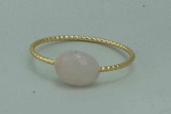 73 fijne structuur ring met eenvoudige natuurlijke steen gouden kleur maansteen edelstenen juwelen boho hippie tribal symbolen etnisch EU 54 57 1 e1664916703872