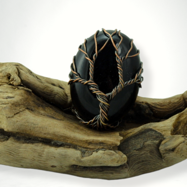 69 Verstelbare ring verbronsd levensboom motief met obsidiaan edelstenen juwelen boho spiritueel hippie tribal symbolen etnisch verstelbaar 11 PhotoRoom