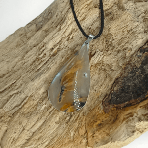 00272 hanger voor ketting mosagaat druppel edelstenen juwelen boho spiritueel hippie tribal symbolen etnisch