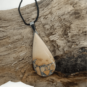 00275 hanger voor ketting mossagaat druppel edelstenen juwelen boho spiritueel hippie tribal symbolen etnisch