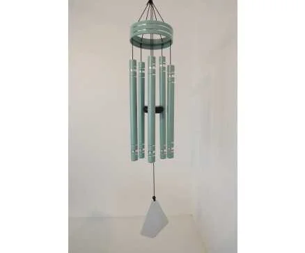 Metalen mintgroene gestemde windgong xl (94cm) 0368