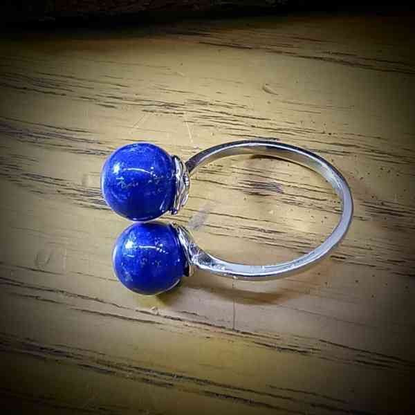 925 sterling zilver ring 2 parels zilver lapis (5)