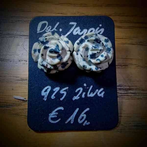 dalmatier jaspis bloem 925 zilveren oorbellen stekers 6mm (2)