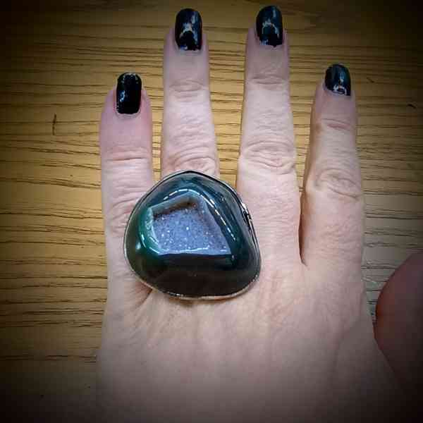 groene agaat geode rvs ring verstelbaar 40x35mm (8)