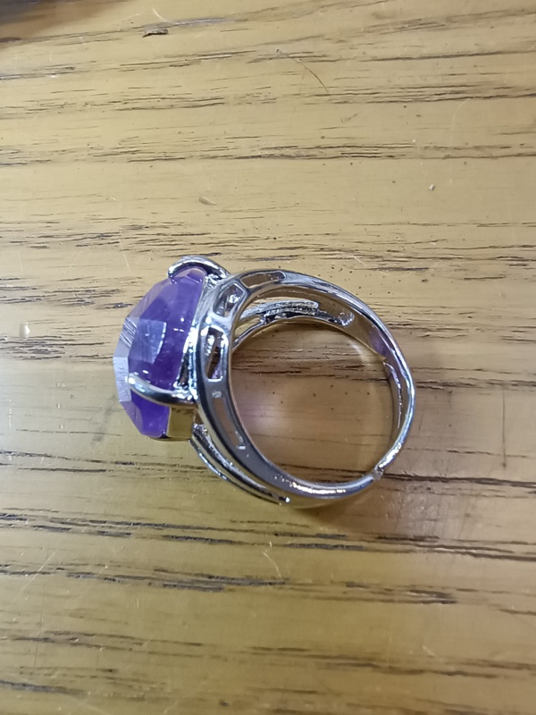 ronde geslepen amethist edelsteen steen rvs ring verstelbaar 15mm (4)