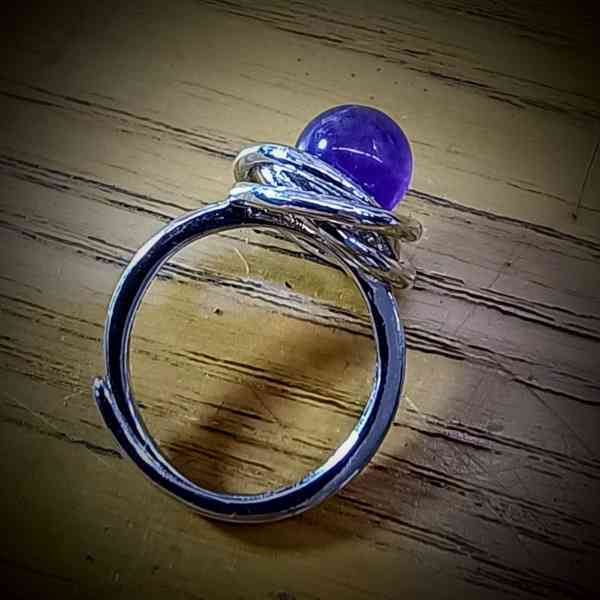 ronde lapis lazuli parel edelsteen ring verstelbaar rvs zilverkleurig (3)