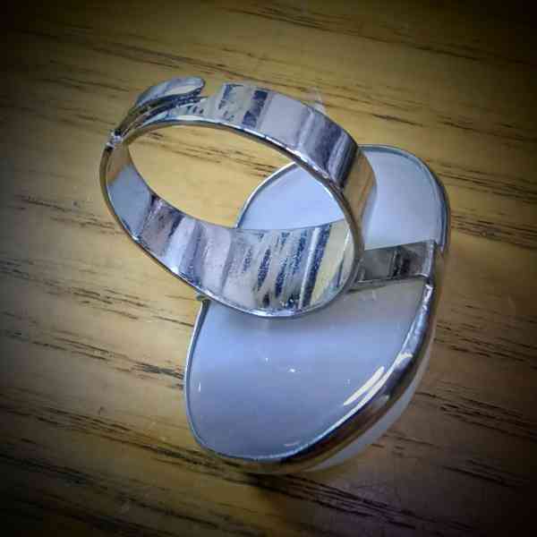witte agaat geode rvs ring verstelbaar 31x23mm (2)