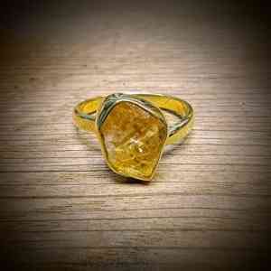citrien verstelbare ring 925 sterling zilver verguld (2)