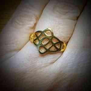 keltische knoop ring rvs goudkleurig (1)