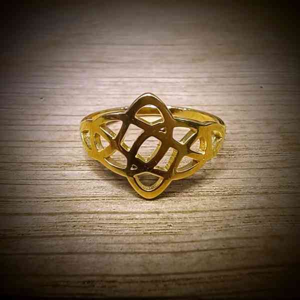 keltische knoop ring rvs goudkleurig (2)