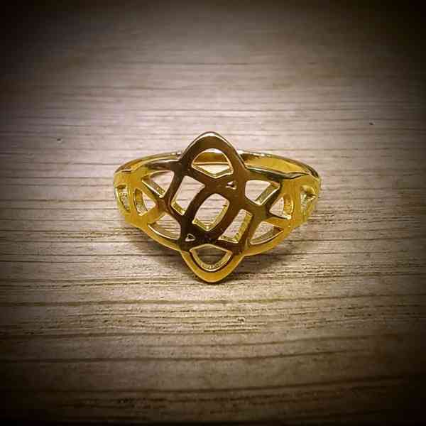 keltische knoop ring rvs goudkleurig (2)