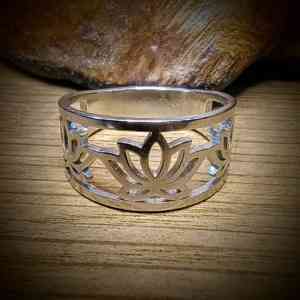 lotusbloem ring rvs zilverkleurig (2)