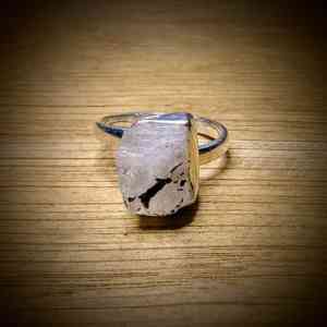 maansteen verstelbare ring 925 sterling zilver (1)