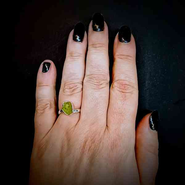 peridot verstelbare ring 925 sterling zilver (6)