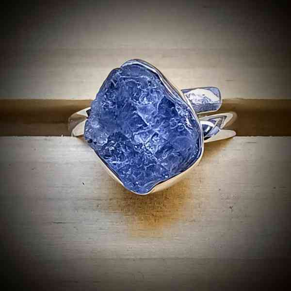 saffier verstelbare ring 925 sterling zilver (4)