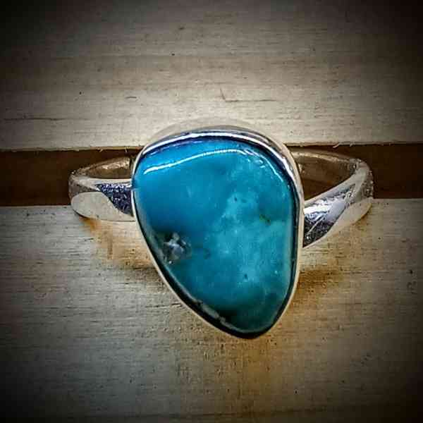 turquoise verstelbare ring 925 sterling zilver (2)