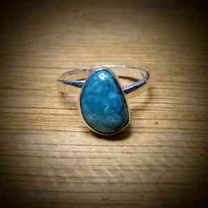 turquoise verstelbare ring 925 sterling zilver (3)